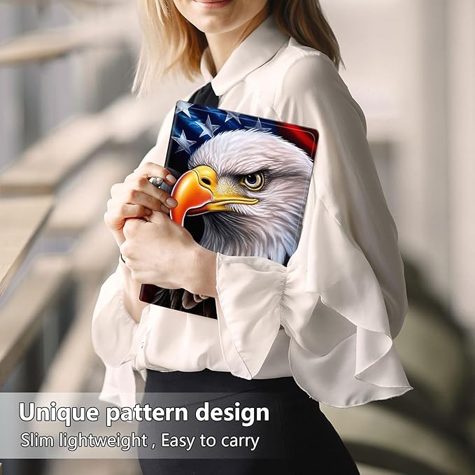 Slim Case for Samsung Galaxy Tab S10 FE / S9 FE 5G 10.9" & Tab S9 11", PU Leather Protective Cover, Multi-Angle Stand, Auto Sleep/Wake, Eagle