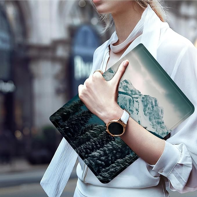 Case for Microsoft Surface Pro 7/7 Plus/Pro 6/5/4/LTE 12.3 Inch PU Leather Slim Lightweight Multiple Angles Stand Smart Cover with Auto Wake/Sleep, Forest Mountain