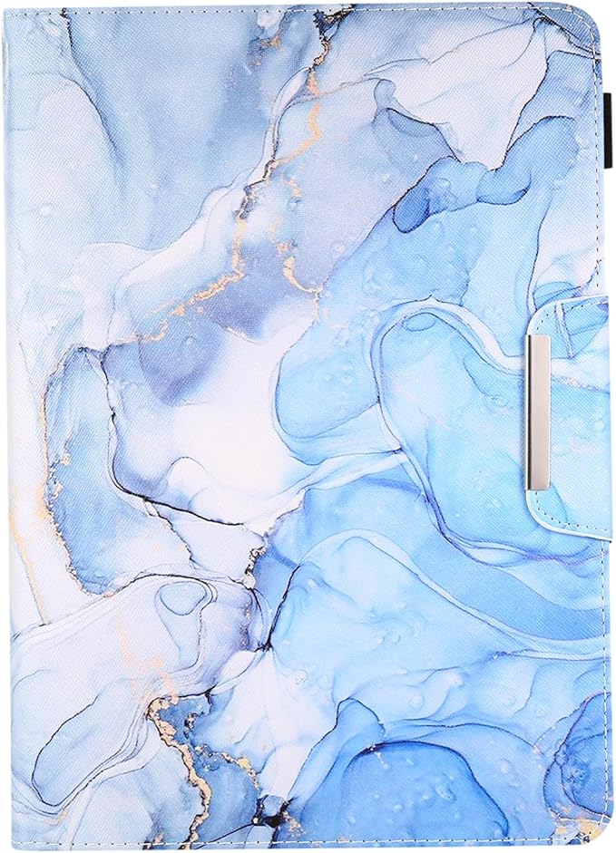 JZCreater 10 Inch Tablet Case, Universal 10 10.1 Inch Android Tablet Cover, Multi-Angle Viewing Stand Case for 9.5-10.5 Inch Tablet, GR-Blue Marble