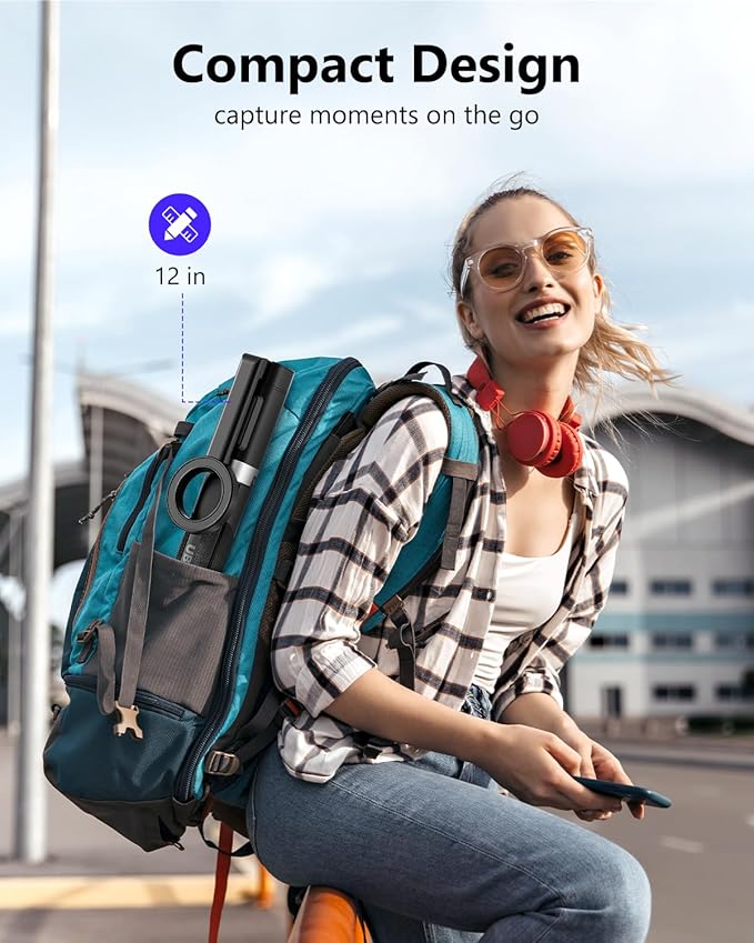 UBeesize Magnetic Tripod for iPhone with Remote, 64’’ Extendable Phone Stand for Video Recording/Vlogging, N52 Strong Holder for iPhone 12-17/Android, Portable Travel Selfie Stick Tripod(Black)