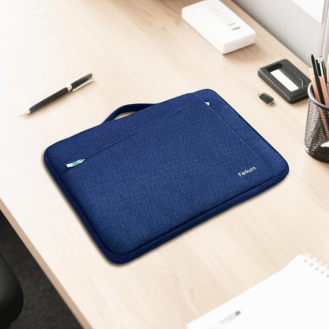 Ferkurn Laptop Case Sleeve for Men Women Chromebook Case Compatible with MacBook Air/Pro Lenovo Surface HP Dell ASUS Acer, 14 inch, Blue