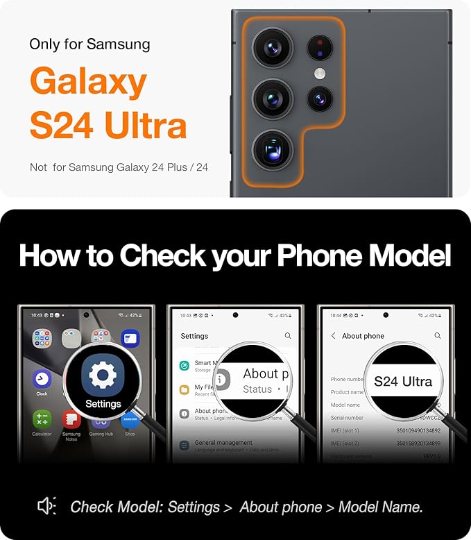 TORRAS 360° Spin Magnetic Stand for Samsung Galaxy S24 Ultra Case, Fit for Magsafe, Hard PC S24 Ultra Phone Case with Kickstand & Ring Holder, Transparent Clear