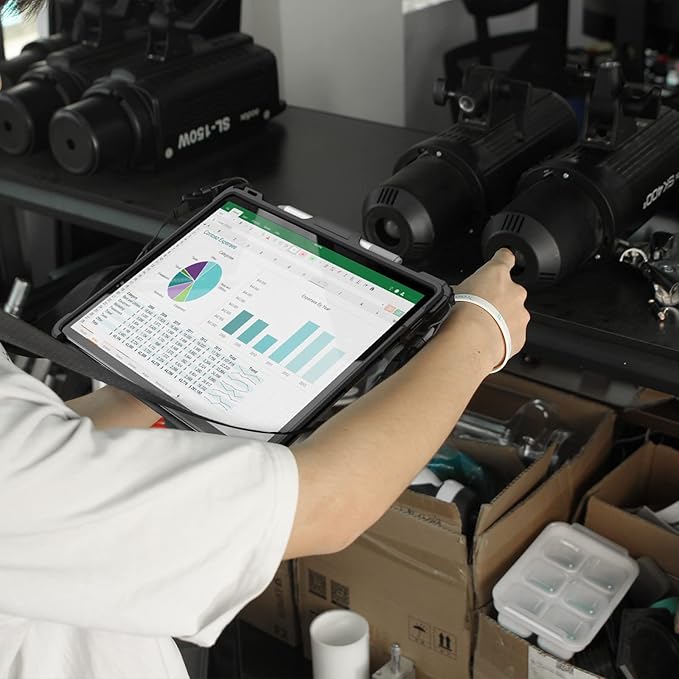 Microsoft Surface Pro 11/10/9 Case with Hand & Shoulder Strap, Pen Holder, Compatible with Type Cover Keyboard Rugged Protective Cover