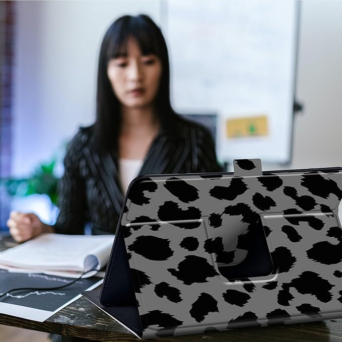 Case for Lenovo Tab P11 Pro Gen 2 11.2" 2022,Mxfdegf 360 Degree Rotating Stand and Magnetic Closure Case for 11.2 inch Lenovo Tab P11 Pro 2nd Generation,Black Leopard Print