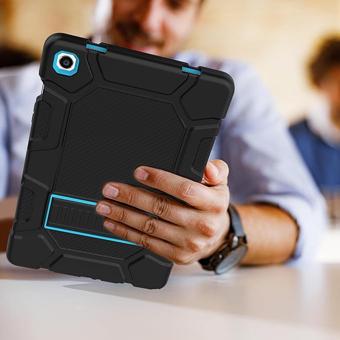 Rantice Case for Samsung Galaxy Tab A9+ 11”, Heavy Duty Shockproof Rugged Protective Case with Kickstand for Samsung Galaxy Tab A9+ / A9 Plus 11” 2023 (SM-X210/X216/X218),Black+Blue