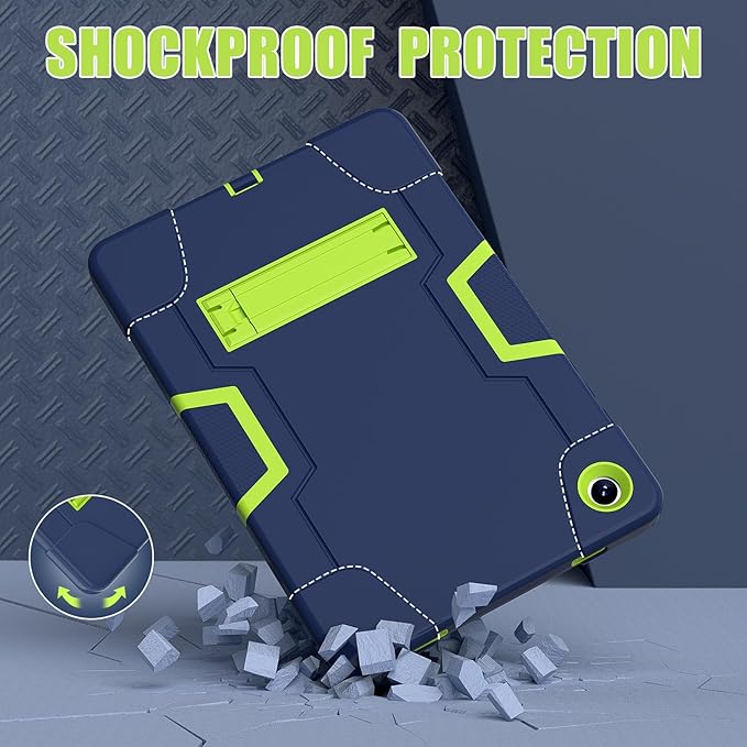 Case for Galaxy Tab A9 Plus 11 inch (2023), Protective Heavy Duty Shockproof Kickstand Cover for Samsung Galaxy Tab A9+ Plus 11" Model (SM-X210/X215/X216) Navy Blue+Olivine