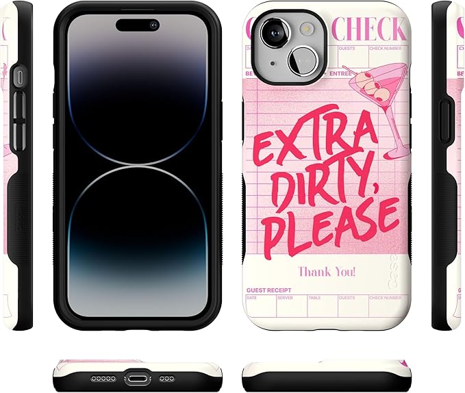 Casely iPhone 14 Case | Extra Dirty Please | Fun on Weekdays | Compatible with MagSafe | Bold Protective Design