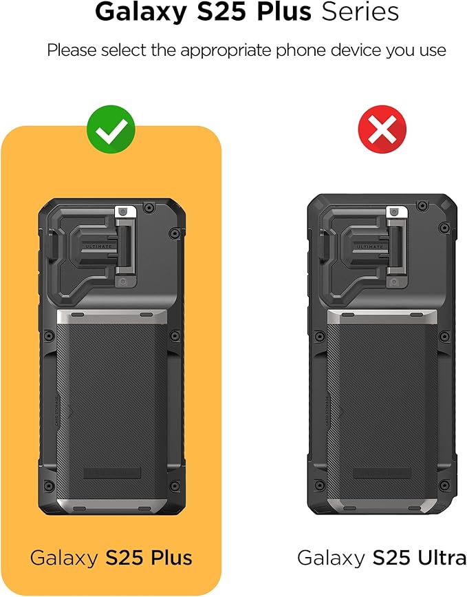 VRS DESIGN Damda Glide DuoGuard for Galaxy S25 Plus Case (2025), Premium Sturdy Fully Covered Camera Lens Protection Cover Card Holder Wallet Case (Groove Black)