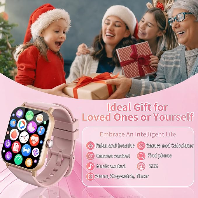 Smart Watch for Men Women with Calling, 1.83" Fitness Tracker with Heart Rate/Sleep Monitor, Step Tracker, New Gen Fitness Watch with 120+ Sports Modes, IP68 Waterproof Smartwatch for Android/iOS Pink