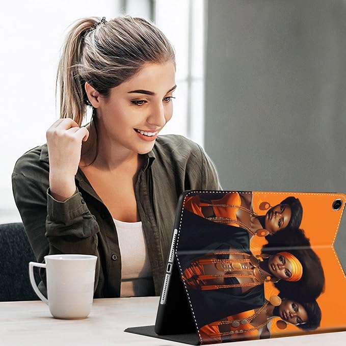 Case for Galaxy Tab A9 Plus , Auto Sleep/Wake Multi-Angle Viewing Slim Folio Stand Cover for Samsung Galaxy Tab A9+/A9 Plus 11 Inch 2023 (SM-X210/X216/X218), American Women