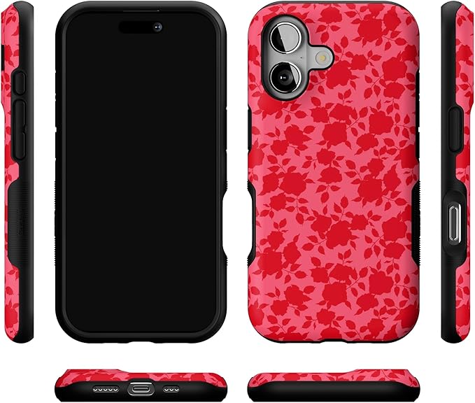 Casely iPhone 17 Case | Rose Garden | Red Aesthetic | Bold Protective Design | Compatible with MagSafe