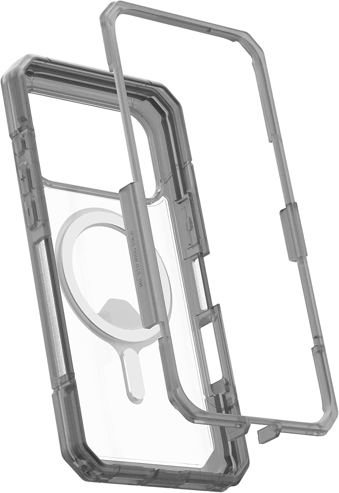 URBAN ARMOR GEAR UAG Designed for iPhone 17 Pro Max Case Trooper - Compatible with MagSafe Full Body with Port Protection Transparent Military Grade Full Body Protective Cover, Clear/Ash