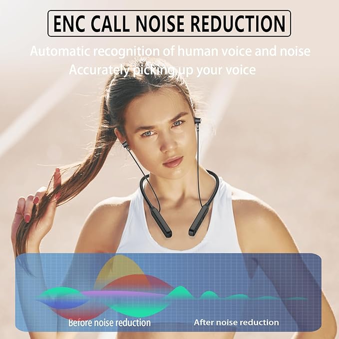 Neck Headphones Wireless Bluetooth,V5.2 with Microphone Neckband Bluetooth Headphones,35 Hours of Playtime in-Ear Neckband Earbuds no Power Button IPX7 Sweat-Resistant deep bass (Y8H)