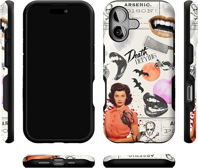Casely iPhone 17 Case | If You Dare | Horror Collage | Bold Protective Design | Compatible with MagSafe