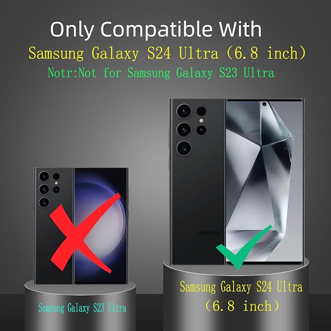 for Samsung Galaxy S24 Ultra Case Magnetic Compatible with MagSafe Galaxy S24Ultra Case with Glass Screen Protector,with Kickstand Military Grade Drop Protection Shockproof S24Ultra CasePurple