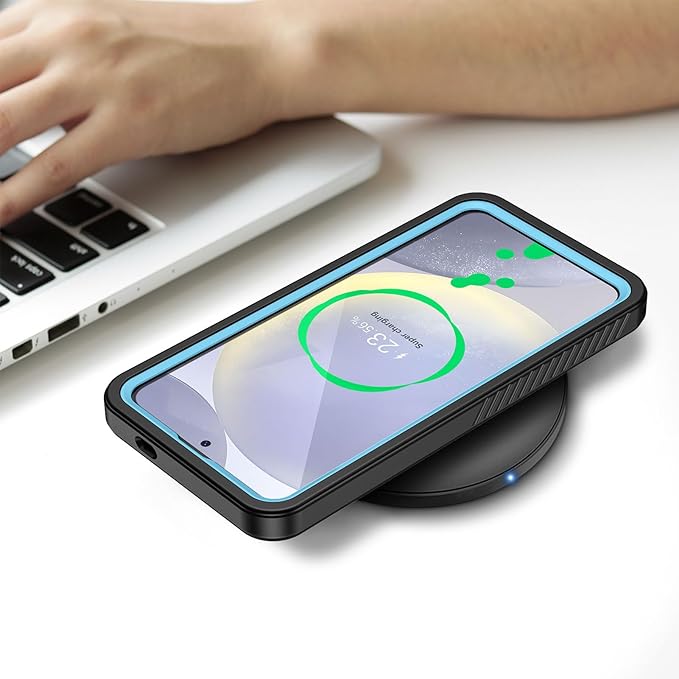 Lanhiem for Samsung Galaxy S24 Phone Case, IP68 Waterproof Dustproof, Built-in Screen Protector, Rugged Full Body Shockproof Protective Cover for Galaxy S24 5G 6.2 Inch, Light Blue