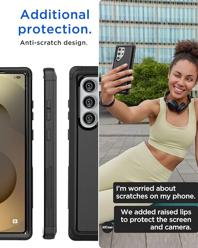 AICase for Samsung Galaxy S25 Ultra Case,3-Layer Heavy Duty Pocket-Friendly Rugged Durable Military Grade Protection Shockproof/Drop Proof/Dust Proof Protective Cover for Galaxy S25 Ultra 2025_1
