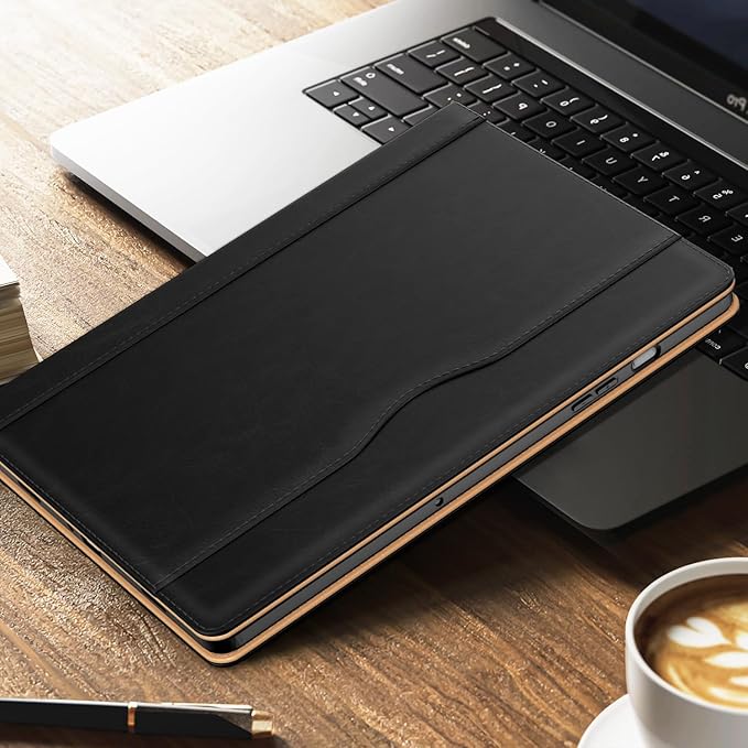 OKP Case for Samsug Galaxy Tab A9+ Plus 11 inch 2024(SM-X210/X216/X218), PU Leather Folio Cover with Multi-Angle Stand//Pen Holder, Auto Wake/Sleep Case for Galaxy A9+ 11" Tablet (Black)