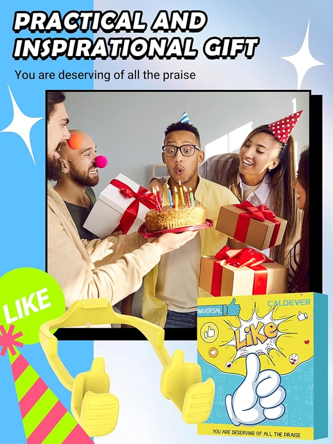 Stocking Stuffers for Teens Boys Girls Kids Tablet Stand for iPad: Universal Compatible Thumbs Up Lazy Cell Phone Stand Holder for Desk Women Men Wife Adults Gifts for Christmas Birthday