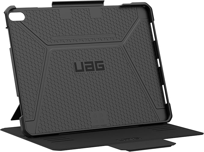 URBAN ARMOR GEAR UAG Designed for iPad Air 13" Case (1st/2nd Gen 2024-2025) M3 A3268 A3269 - Rugged Multi-Angle Viewing Folio Protective Cover w/Pencil Holder & Adjustable Stand, Metropolis SE Black