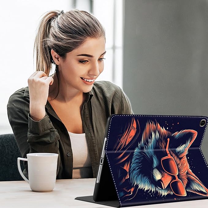 Case for Galaxy Tab A9 Plus , Auto Sleep/Wake Multi-Angle Viewing Slim Folio Stand Cover for Samsung Galaxy Tab A9+/A9 Plus 11 Inch 2023 (SM-X210/X216/X218), Cool Fox