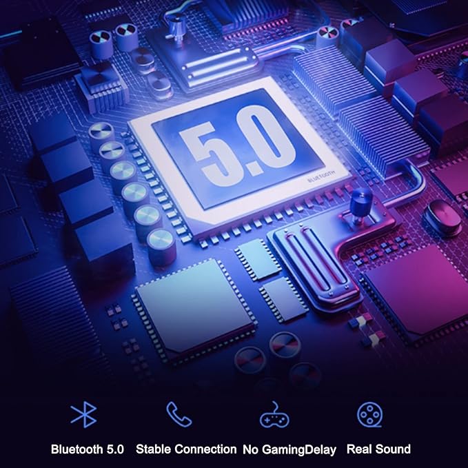 IHAO Single Ear Wireless Bluetooth Earphone Noise Cancelling Stereo Dual HD Mic Headphone Earpiece 16Hrs Hands-Free Calling in-Ear Headset Painless Firm Wear for Driving/Business/Office/Trucker