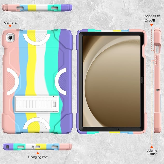 Case for Samsung Galaxy Tab A9+ 11 Inch 2023 Model (X210/X216/X218), Heavy Duty Shockproof Rugged Protective Case for Galaxy Tab A9 Plus Tablet (Camouflage+White)