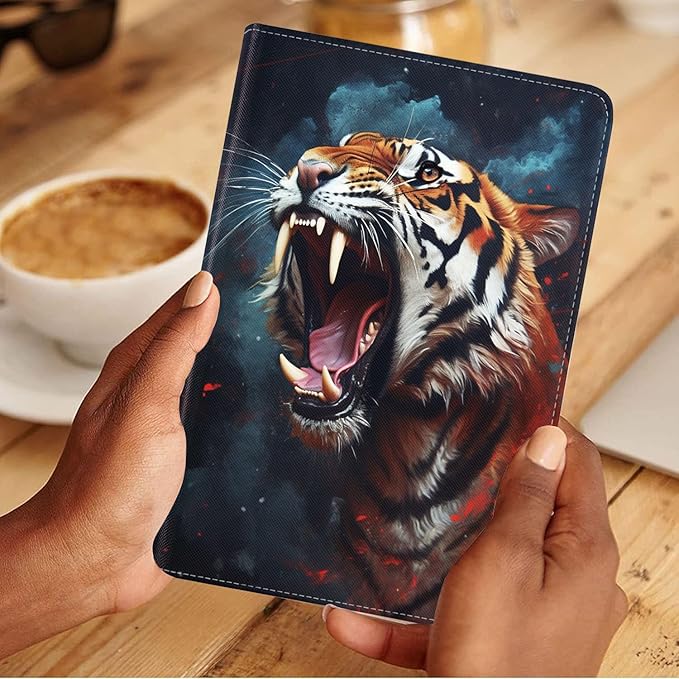 Case for Samsung Galaxy Tab A9 Plus 11 Inch 2023 Model (SM-X210/X216/X218), Slim Lightweight PU Leather Stand Cover with Auto Wake/Sleep, Roaring Tiger