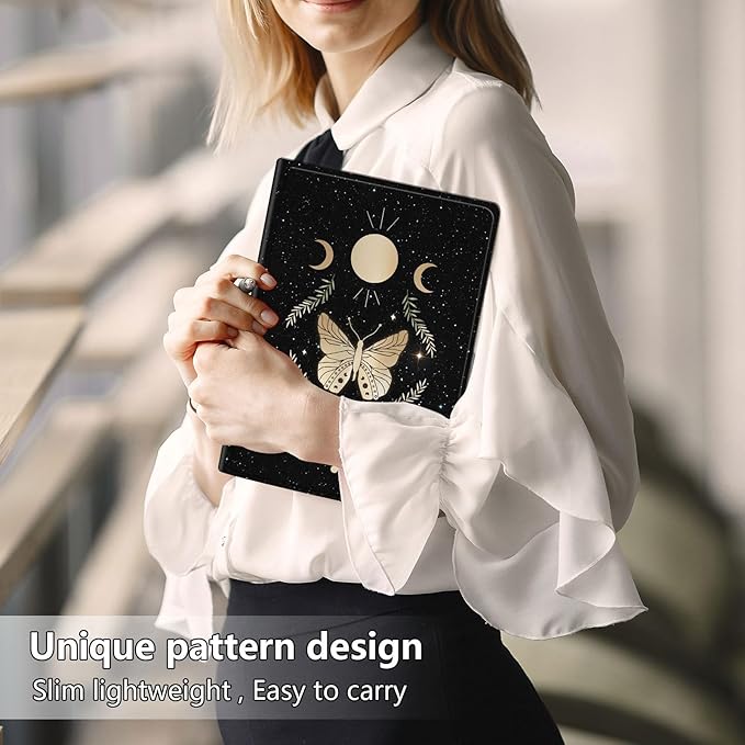 Slim Case for Samsung Galaxy Tab S10 FE / S9 FE 5G 10.9" & Tab S9 11", PU Leather Protective Cover, Multi-Angle Stand, Auto Sleep/Wake, Butterfly