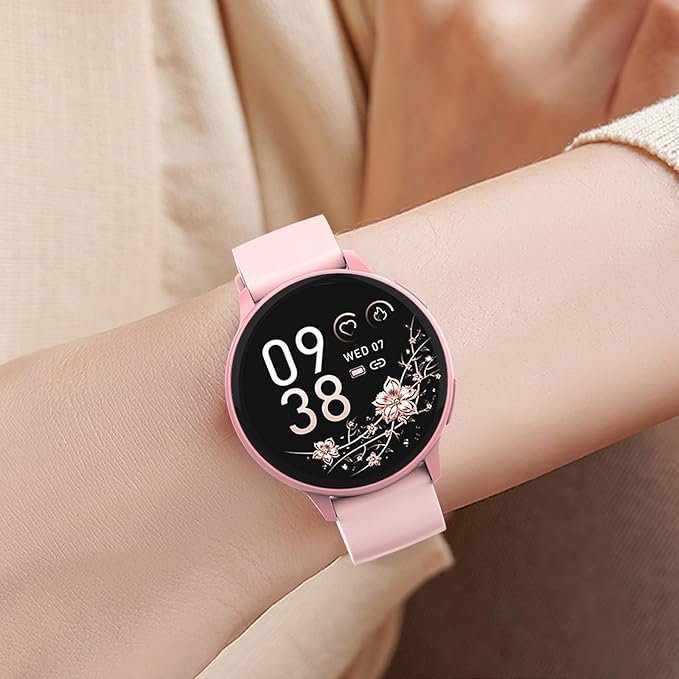 Smart Watch for Men Women Fitness Tracker with 100+ Sport Modes,Activity Trackers for iOS/Android Waterproof/Heart Rate/Sleep/Steps Monitor/Pedometer Monitor Monitor (Pink)