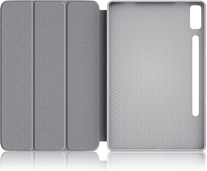 Case for Lenovo Tab P12 12.7 Inch 2023 Tablet, Smart Soft TPU Back Shell Cover with Auto Wake/Sleep Function,Gray
