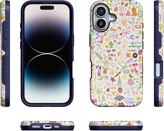 Casely iPhone 17 Case | All The Fun Things | Fun on Weekdays | Compatible with MagSafe | Bold Protective Design