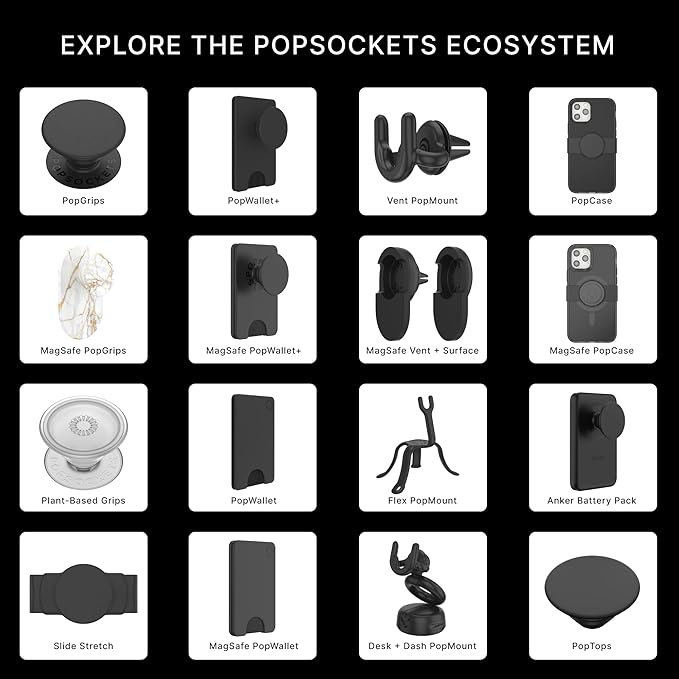 PopSockets Phone Grip Compatible with MagSafe®, Phone Holder, Wireless Charging Compatible, Pill-Shaped Grip - Gold Lutz