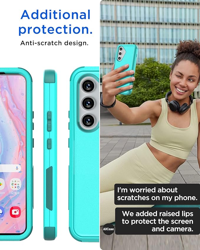 AICase for Samsung Galaxy S25 Plus Case,3-Layer Heavy Duty Pocket-Friendly Rugged Durable Military Grade Protection Shockproof/Drop Proof/Dust Proof Protective Cover for Galaxy S25 Plus 2025_3