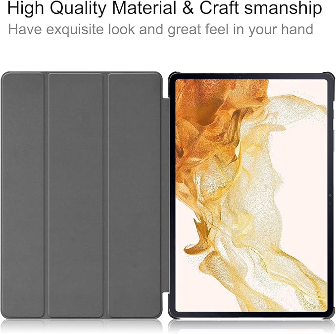 Smart Case for Galaxy Tab S10 Ultra, Ratesell Lightweight Trifold Stand Smart Case Cover with Auto Wake/Sleep for Samsung Galaxy Tab S10 Ultra 2024/ S9 Ultra 2023/ S8 Ultra 2022 14.6 Inch Flower