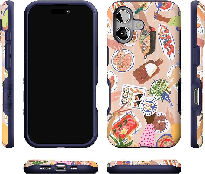 Casely iPhone 17 Case | Picnic Party | Painted Collage | Bold Protective Design | Compatible with MagSafe