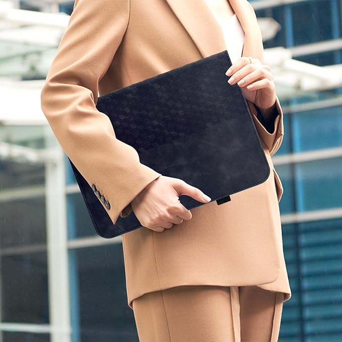 Case for Samsung Galaxy Tab S10 Plus 2024/ S9 Plus/S9FE Plus 12.4,360 Degree Rotating PU Leather Folio Protective Cover with Auto Sleep/Wake,Card Holder&Shoulder Strap for Woman Man, Black