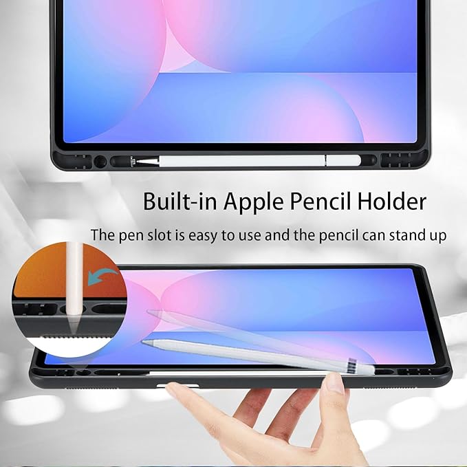 Case for Samsung Galaxy S10 Fe Plus 13.1 inch with S Pen Holder, PU Leather with Hand Strap Folio Flip Cover for Galaxy S10 FE+ with Pockets Auto Sleep/Wake for Man Woman, Blue