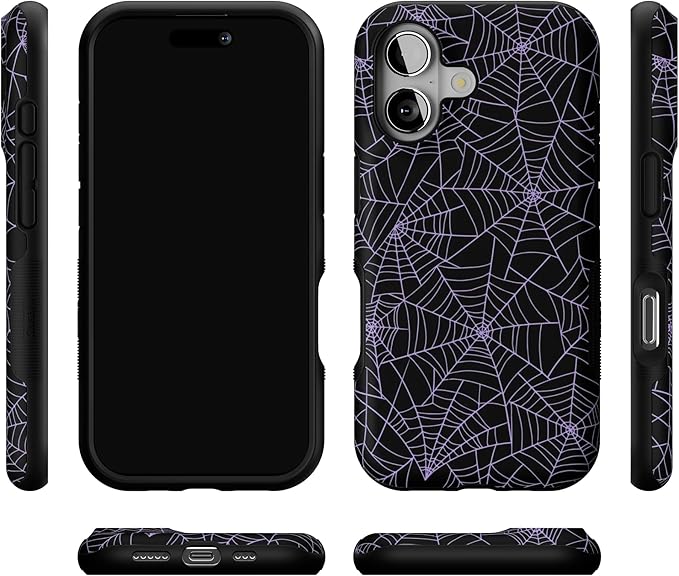 Casely iPhone 17 Case | Midnight Web | Spider Web | Bold Protective Design | Compatible with MagSafe