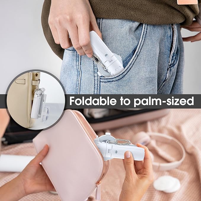 Magnetic Tripod for Phone,2 in 1 for Magsafe Stand& Clip Portable Pocket Size Selfie Stick for Android/iPhone,Phone Holder with Wireless Rechargeable Remote Control for Photography, Live Streaming