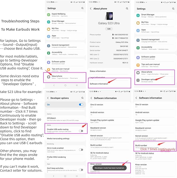 USB C Headphone Type C Earphone Magnetic Wired Earbuds for iPhone 17 Pro Max 16 16e 15 Plus for Samsung S25 S24 A53 A54 S23 FE for iPad A16 10 Pixel 8 9 Noise Canceling in-Ear Headset with Microphone