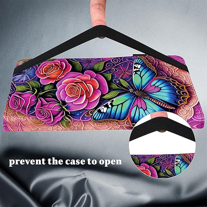 Case for Lenovo Yoga Tab Plus Tablet 12.7 Inch 2025, Multi-Angle Viewing Premium PU Leather Stand Case with Elastic Strap & Card Slots for Lenovo Yoga Tab Plus 12.7" Tablet- Colorful Butterfly
