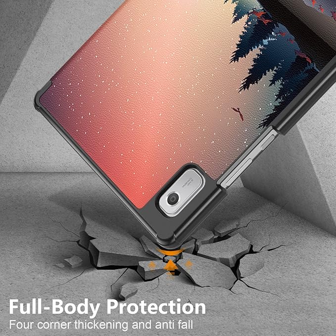 Epicgadget Case for Nook 9" Lenovo Tablet (2024) / Lenovo Tab M9 (TB-310FU, 2023 Released) 9 Inch Display Tablet - Slim Lightweight Trifold Shell Stand Cover Case + 1 Random Stylus (Forest Dusk)