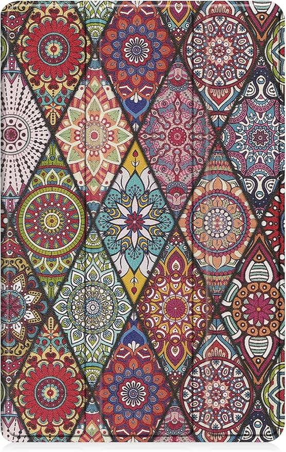 Smart Case for Samsung Galaxy Tab S10+ 2024/Tab S9 FE+/S9+ 2023 12.4-Inch, Ratesell Lightweight Trifold Stand Smart Case Cover with Auto Wake/Sleep Mandala