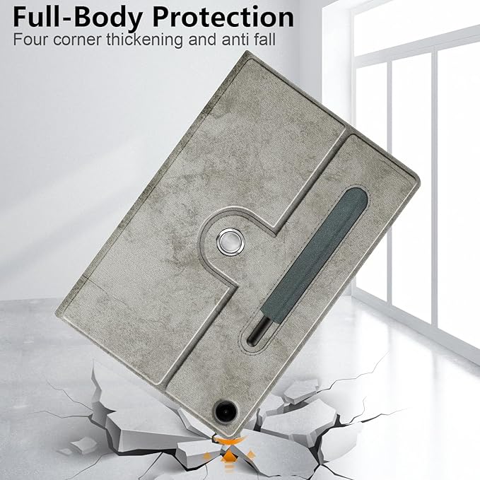 Case for Samsung Galaxy Tab A9 Plus/Galaxy Tab A9 + 11 Inch 2023 SM-X210/X216/X218 Tablet,360° Rotating Stand Cover with Auto Sleep/Wake,Gray