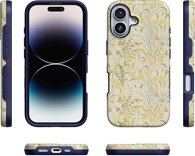 Casely iPhone 17 Case | Boho Blooms | Golden Floral | Compatible with MagSafe | Bold Protective Design
