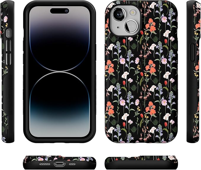 Casely iPhone 14 Case | Secret Garden | Mixed Floral | Compatible with MagSafe | Bold Protective Design