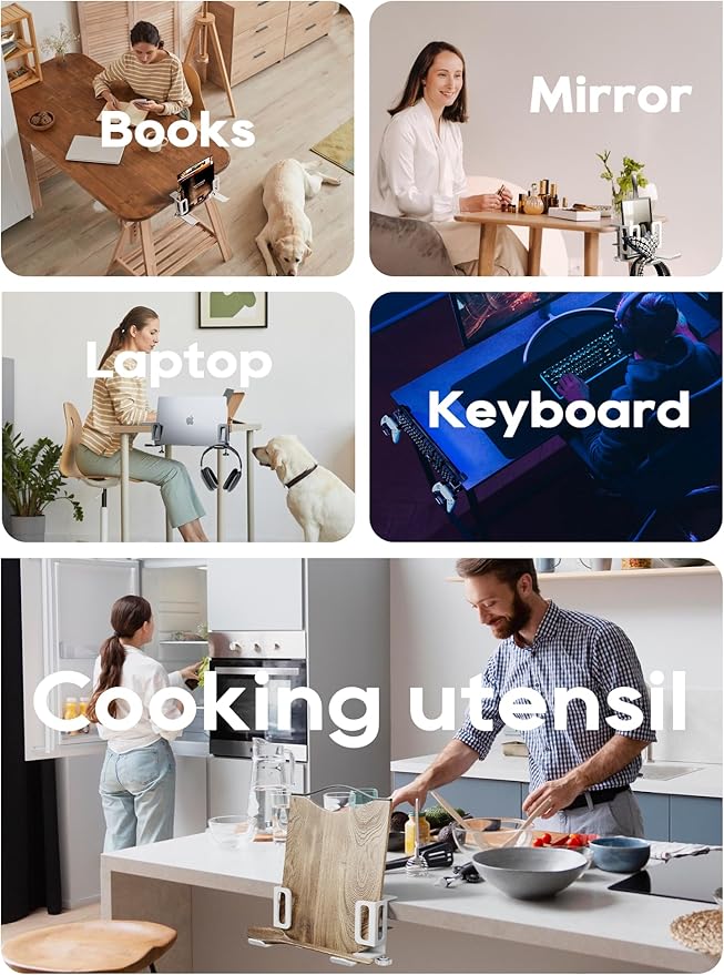 NODOCA Vertical Laptop Stand, MacBook/PC Stand with Headphone Holder, Desk Side Storage Rack for MacBook/Surface/Samsung/HP/Dell/Chrome Book - Black