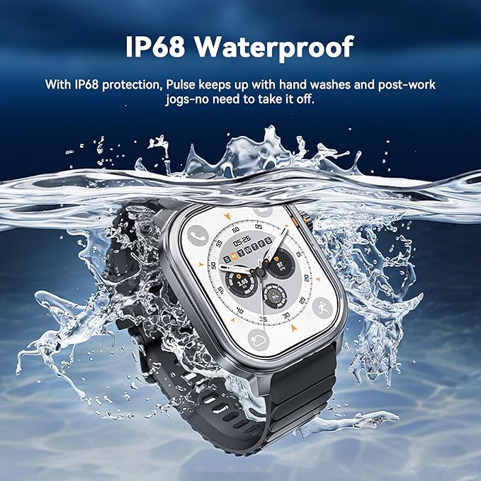 KOSPET Pulse Smart Watches for Men, Bluetooth Call/Answer, 25 Days Battery Life, 1.96 inch AMOLED, 24/7 Heart Rate & Sleep Monitoring, Compatible for Android & iOS, for Men (Silver)