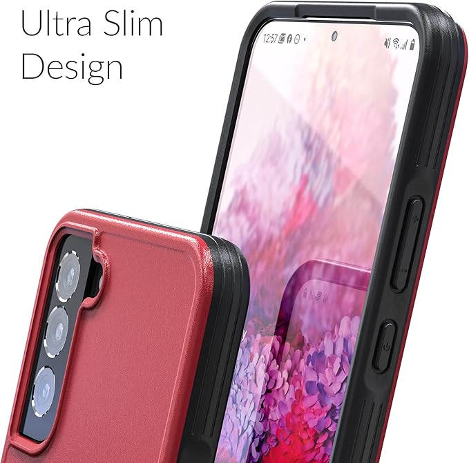 Crave Slim Guard for Galaxy S22+ Case, Shockproof Case for Samsung Galaxy S22+, S22 Plus (6.6 inch) - Red